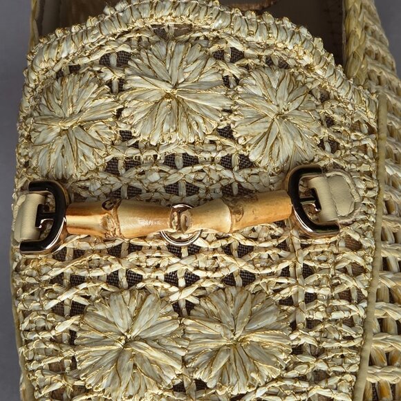 Sam Edelman Women's Lowell Natural Raffia Loafers Flats Size 9 - Picture 6 of 7